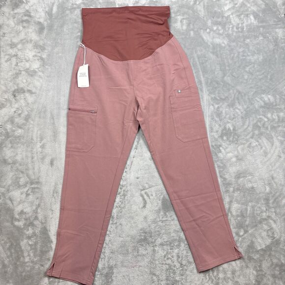 FIGS Women’s YOLA Maternity 2.0 Petite Scrub Pants Small Mauve Technical - Picture 1 of 8